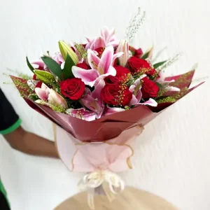 Beautiful Lilies Roses Bouquet