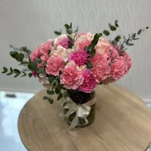 Pink Carnation and Hydrangea