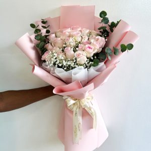 Pink Roses Hand Bouquet