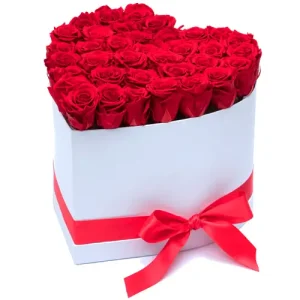 Heart Shape Box Red Roses