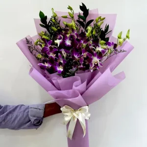 Purple Orchid Flower Bouquet