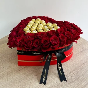 Red Rose and Ferrero Rocher Chocolate